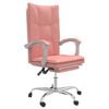 vidaXL B&uuml;rostuhl mit Liegefunktion Rosa Kunstleder