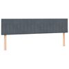 vidaXL Boxspringbett mit Matratzen Dunkelgrau 180x220 cm Samt