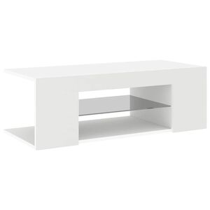 vidaXL TV-Schrank mit LED-Leuchten Wei&szlig; 90x39x30 cm