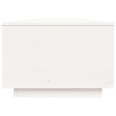 vidaXL Couchtisch Weiß 80x50x35,5 cm Massivholz Kiefer