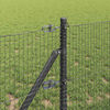 vidaXL Zaunpfosten Grau 50 x 0,5 m (19 x 19 mm Netz) Stahl und PVC