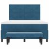 vidaXL Boxspringbett mit Matratze Dunkelblau 160 x 200 cm Samt