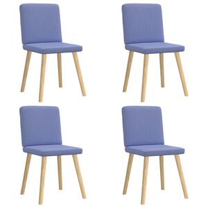 vidaXL Esszimmerst&uuml;hle 4 Stk. Jeansblau Stoff