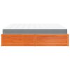 vidaXL Bett mit Matratze Wachsbraun 200x200 Massivholz Kiefer