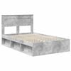 vidaXL Bettrahmen Beton Grau 135 x 190 cm Massives Kiefernholz