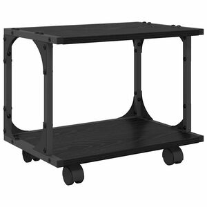 vidaXL Druckerst&auml;nder Schwarz Eichen-Optik 41 x 28 x 33,5 cm
