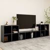 vidaXL 5-tlg. TV-Schrank-Set Hochglanz-Grau Holzwerkstoff