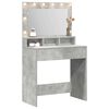 vidaXL Schminktisch Beton Grau 75,5 x 41 x 135 cm Holzwerkstoff