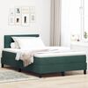 vidaXL LED Boxspringbett mit Matratze Dunkelgr&uuml;n 120 x 200 cm Samt