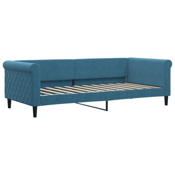 vidaXL Tagesbett mit Matratze Blau 90x200 cm Samt