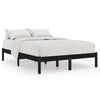 vidaXL Massivholzbett Schwarz Kiefer 120x200 cm