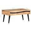 vidaXL Couchtisch 88x50x42 cm Akazie Massivholz