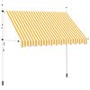 vidaXL Einziehbare Markise Handbetrieben 300 cm Orange/Wei&szlig; Gestreift