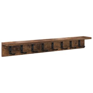 vidaXL Wandmontierter nachttisch Ger&auml;ucherte Eiche 80 x 10,5 x 10,5 cm