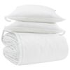 vidaXL Bettdecken Set mit Kissen 3 pcs Wei&szlig; Daunenfeder