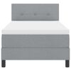 vidaXL Boxspringbett mit Matratze Hellgrau 80 x 200 cm Stoff