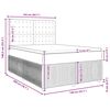 vidaXL Boxspringbett mit Matratze Dunkelgrau 140x200 cm Samt