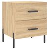vidaXL Nachttische 2 Stk. Sonoma-Eiche 40x35x47,5 cm Holzwerkstoff