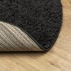 vidaXL Shaggy-Teppich PAMPLONA Hochflor Modern Schwarz &Oslash; 120 cm