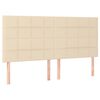 vidaXL Kopfteil Creme 200 x 5 x 118/128 cm Stoff