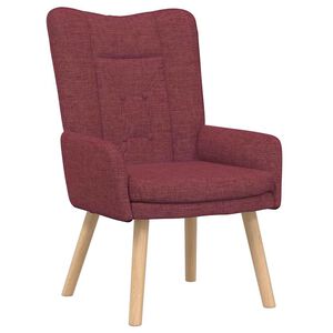 vidaXL Sessel Weinrot 63 x 67 x 94 cm Stoff und Sperrholz
