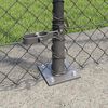 vidaXL Zaunpfosten Grau 10 x 1,5 m (40 x 40 mm Maschen) Stahl und PVC
