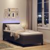 vidaXL Boxspringbett mit Matratze Dunkelbraun 90 x 190 cm Stoff