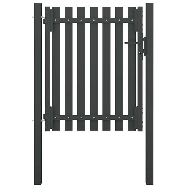 vidaXL Gartentor aus Stahl 100 x 100 cm Anthrazit
