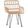 vidaXL Garten Essgruppe 7 pcs Braun Pulverbeschichteter Stahl