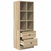 vidaXL Highboard mit Schubladen Sonoma-Eiche 45,5 x 34 x 127 cm