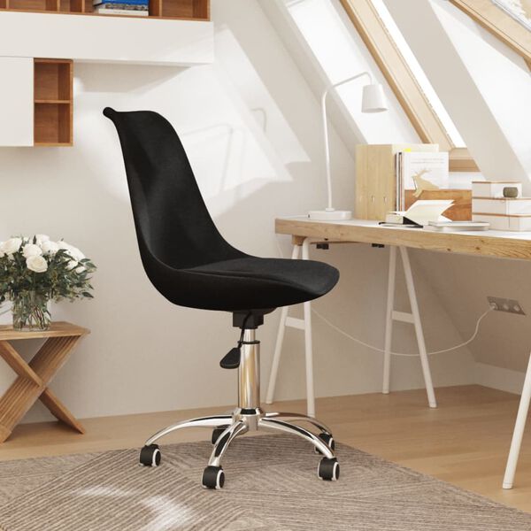 vidaXL B&uuml;rostuhl Drehbar Schwarz Stoff