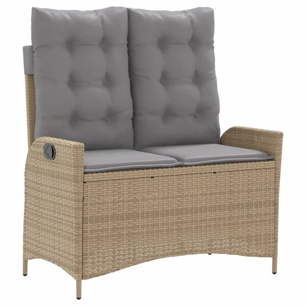 vidaXL 4-tlg. Garten-Essgruppe mit Kissen Beige Poly Rattan