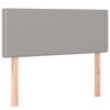 vidaXL Boxspringbett mit Matratze & LED Hellgrau 120x190 cm Stoff