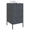 vidaXL Nachttische 2 Stk. Anthrazit 36x39x68 cm Stahl