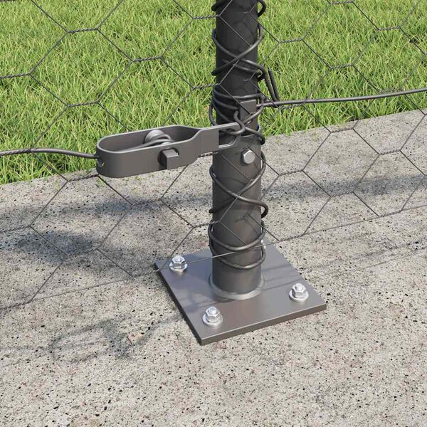 vidaXL Zaunpfosten Grau 25 x 1 m (36 mm Maschen) Stahl