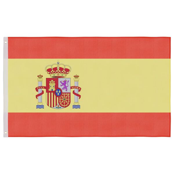 vidaXL Flagge Spaniens mit Mast 5,5 m Aluminium