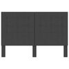 vidaXL Kopfteil Getuftet Dunkelgrau Stoff 140 x 200 cm