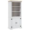vidaXL Buffetschrank Mexiko-Stil Kiefernholz Wei&szlig; 80x40x170 cm