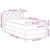 vidaXL Boxspringbett mit Matratze Creme 90x200 cm Stoff Schwarz