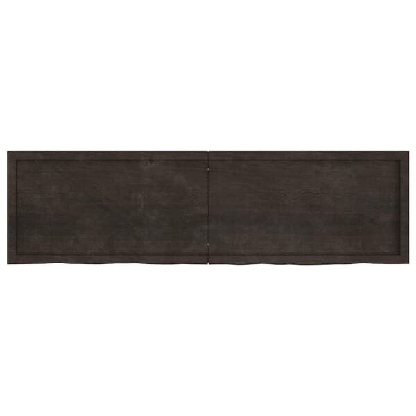 vidaXL Wandregal Dunkelbraun 180x50x(2-4)cm Massivholz Eiche Behandelt