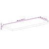vidaXL Tischplatte 90x30x2,5 cm Rechteckig Raues Massivholz Mango