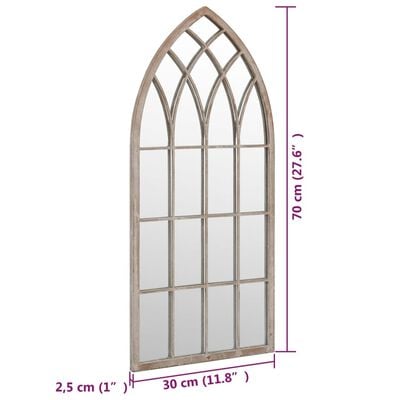 vidaXL Spiegel Sandfarben 70x30 cm Eisen für den Innenbereich