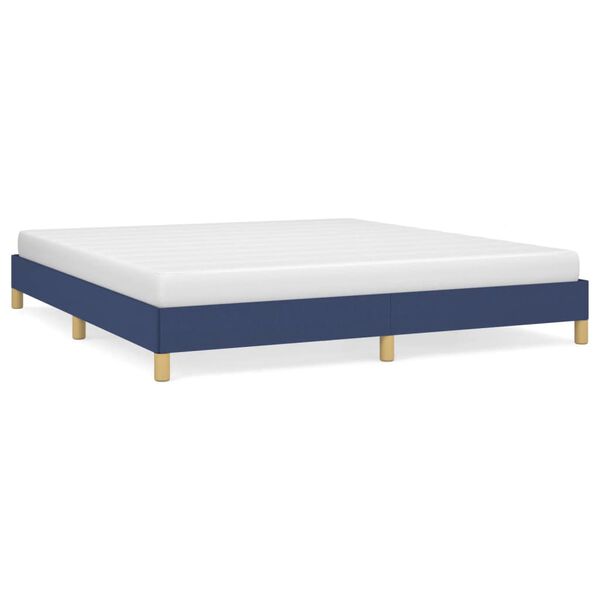 vidaXL Bettgestell ohne Matratze Blau 180x200 cm Stoff