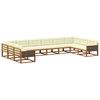 vidaXL Outdoor-Sofagarnitur 10 stk. Natur und Creme