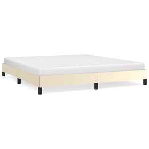 vidaXL Bettgestell Creme 160x200 cm Kunstleder