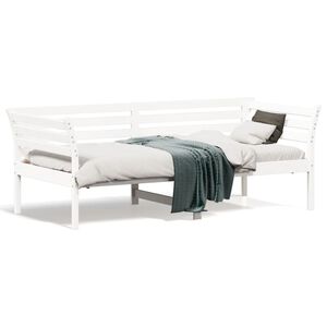 vidaXL Tagesbett ohne Matratze Wei&szlig; 90x190 cm Massivholz Kiefer