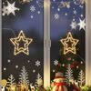 vidaXL Weihnachtsbeleuchtung Stern-Silhouette 2 Stk. 50 LEDs Warmwei&szlig;