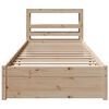 vidaXL Bettgestell mit Kopfteil ohne Matratze 75x190 cm
