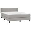 vidaXL Boxspringbett mit Matratze Hellgrau 140x190 cm Stoff