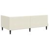 vidaXL Eckbettgestell mit Kopfteil Creme 100 cm x 200 cm Samt